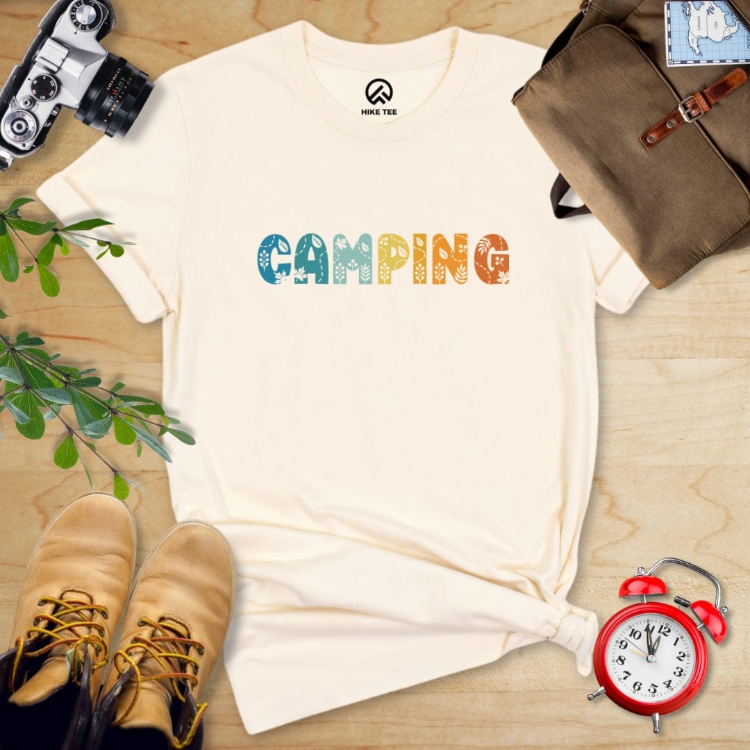Hike Tee T-Shirt Natural / S Camping Floral Shirt