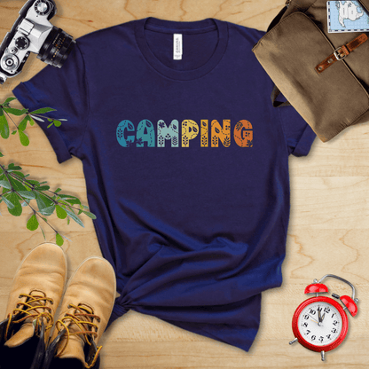 Printify T-Shirt Navy / S Camping Floral Shirt