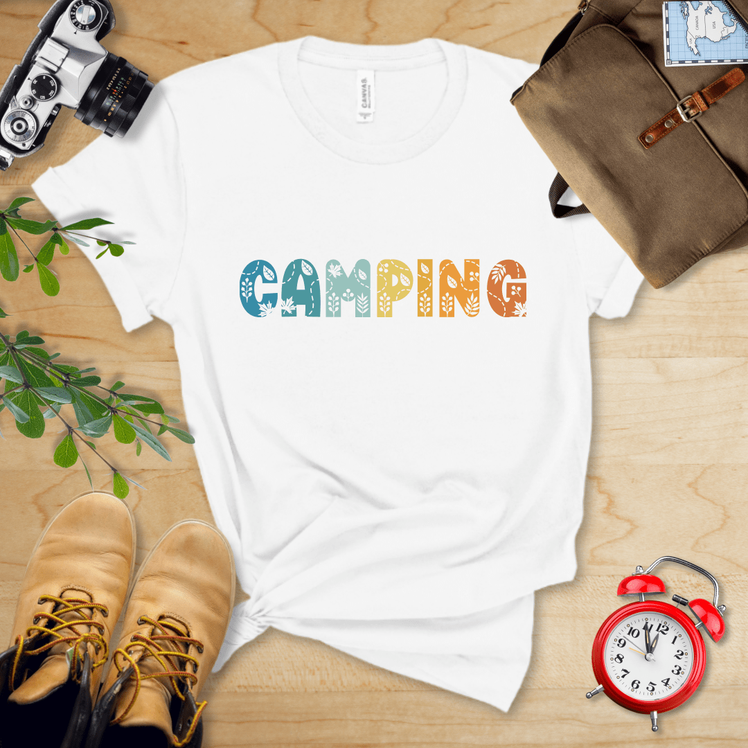 Printify T-Shirt White / S Camping Floral Shirt