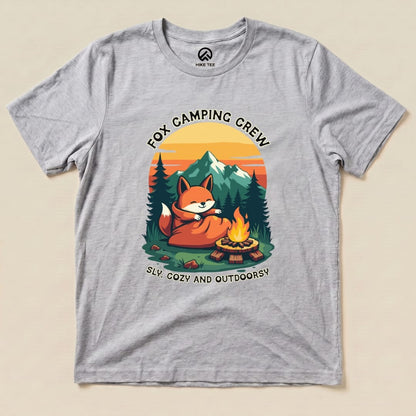 Camping Fox Shirt Hike Tee T-Shirt Athletic Heather / S