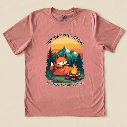 Camping Fox Shirt Hike Tee T-Shirt Heather Mauve / S