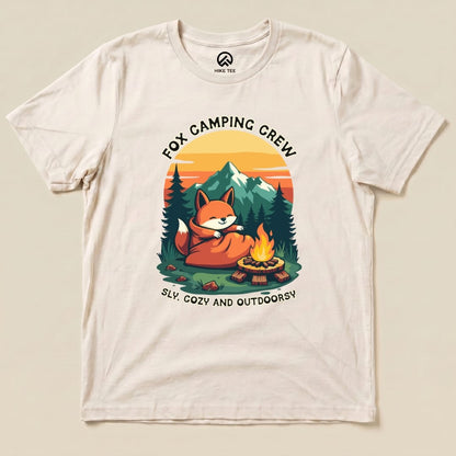 Camping Fox Shirt Hike Tee T-Shirt Natural / S