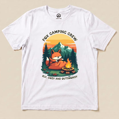 Camping Fox Shirt Hike Tee T-Shirt White / S