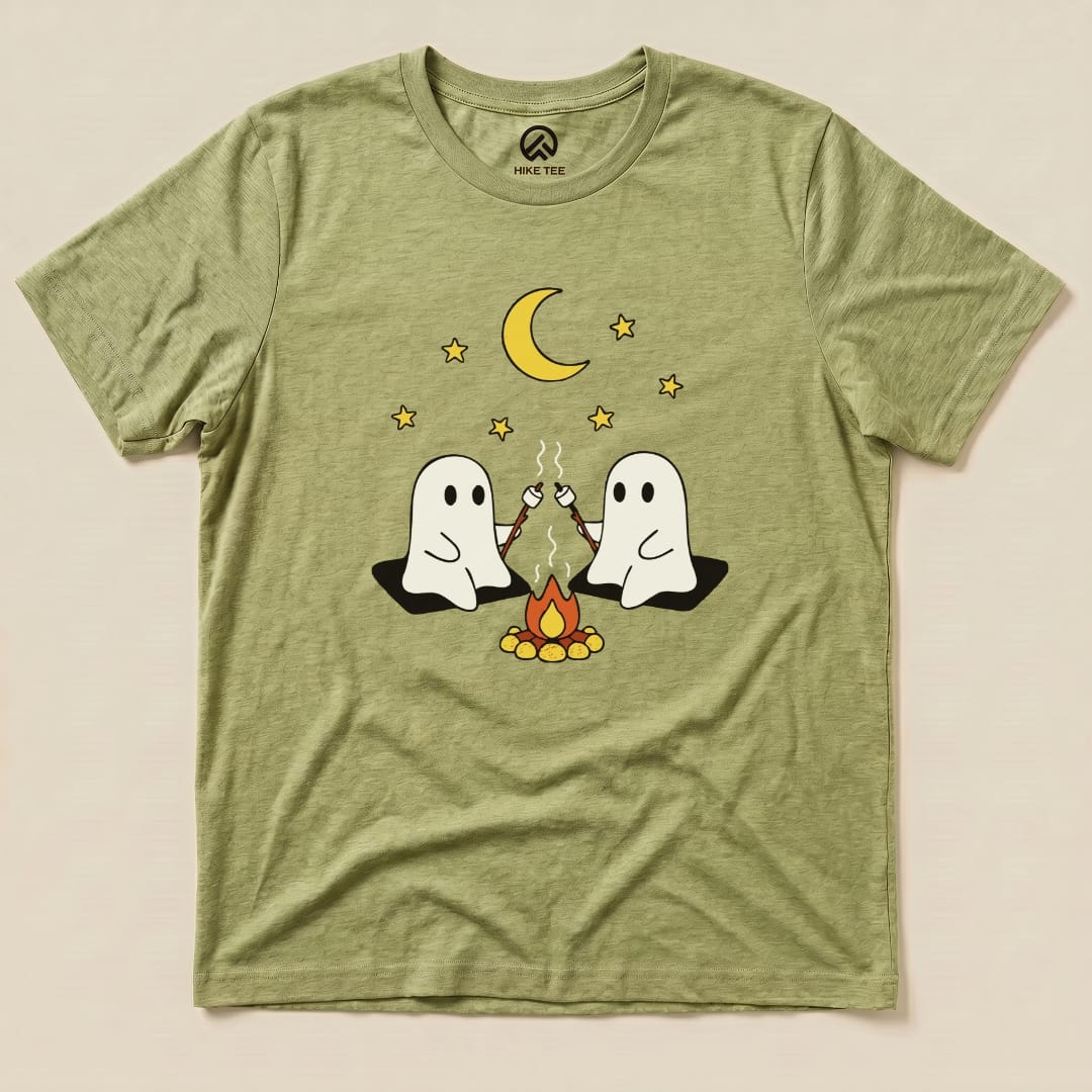 Hike Tee T-Shirt Heather Green / S Camping Ghosts Shirt