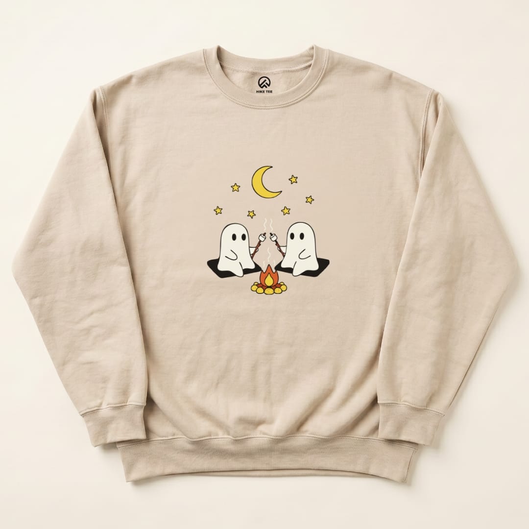 Camping Ghosts Sweatshirt Hike Tee Sweatshirt Sand / S