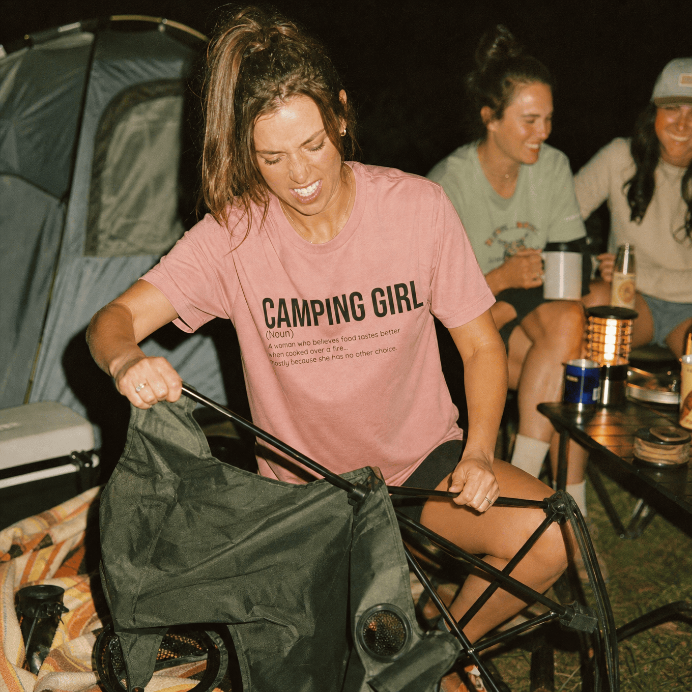 Camping Girl Definition Shirt Hike Tee T-Shirt