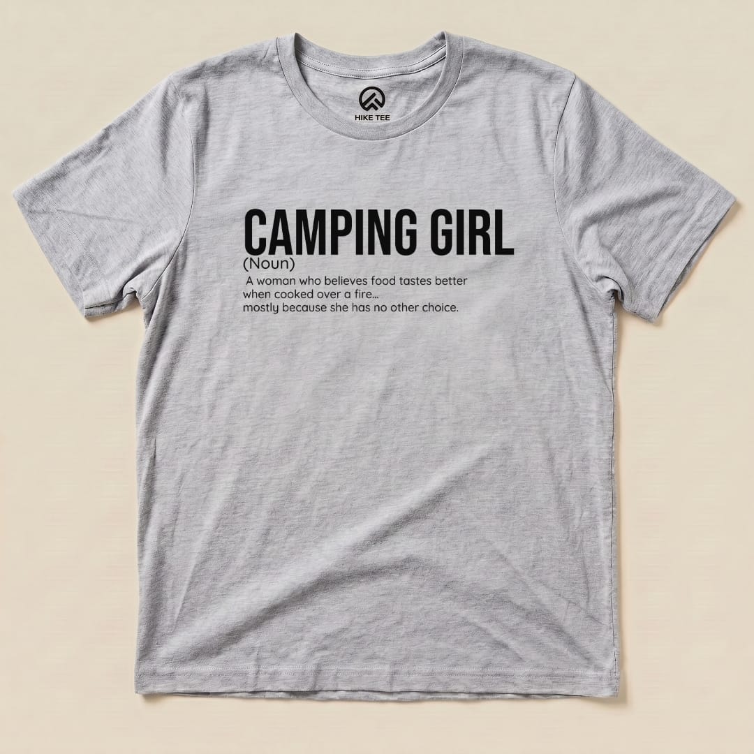 Hike Tee T-Shirt Athletic Heather / S Camping Girl Definition Shirt