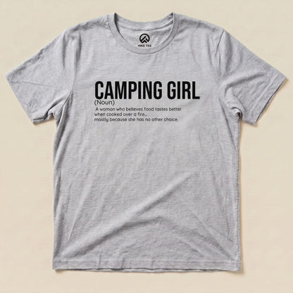Hike Tee T-Shirt Athletic Heather / S Camping Girl Definition Shirt