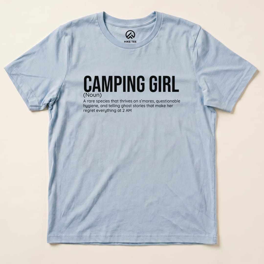 Hike Tee T-Shirt Baby Blue / S Camping  Girl Definition Shirt