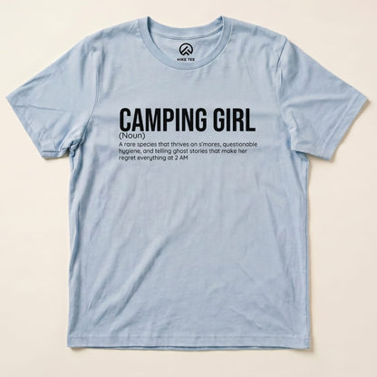 Hike Tee T-Shirt Baby Blue / S Camping  Girl Definition Shirt