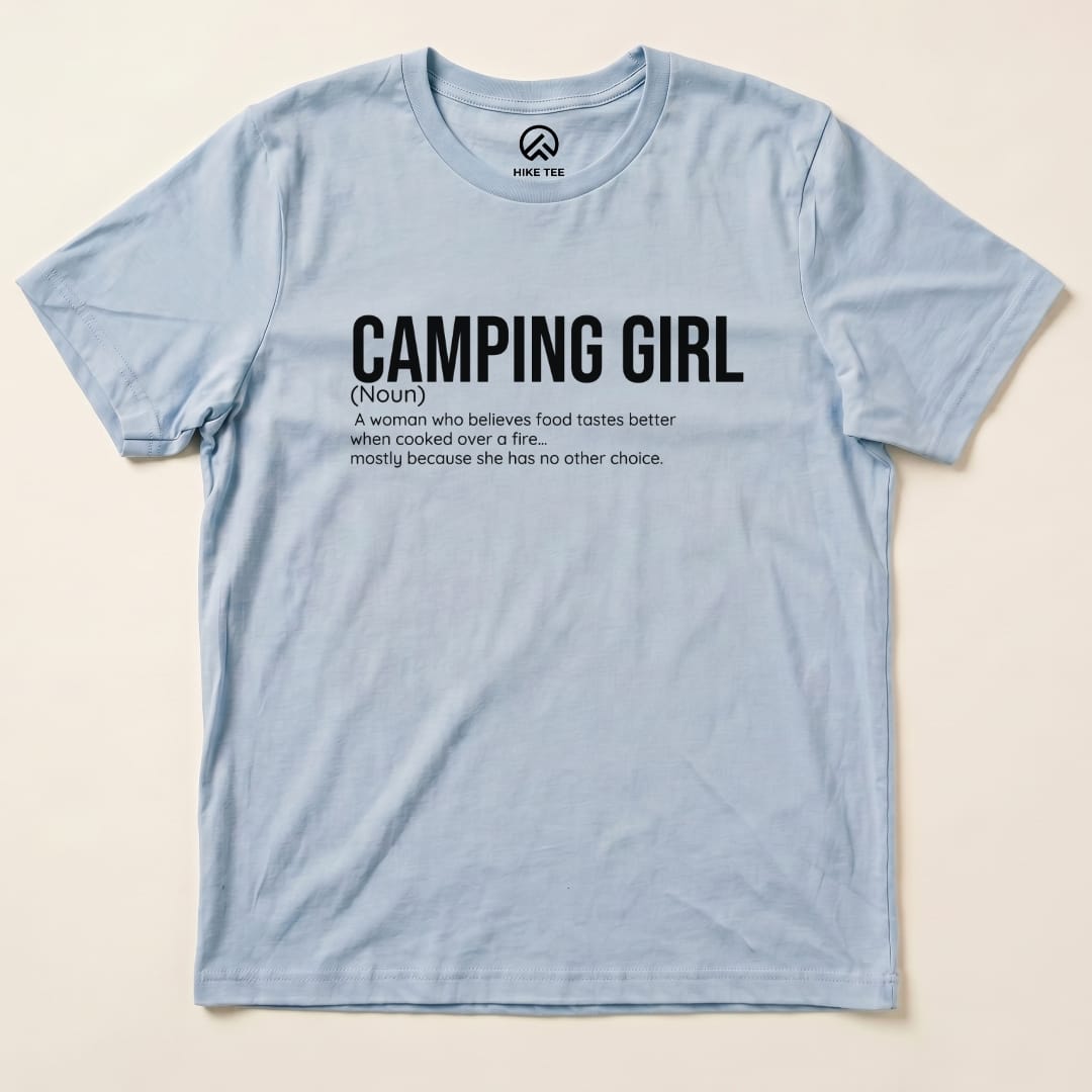 Hike Tee T-Shirt Baby Blue / S Camping Girl Definition Shirt