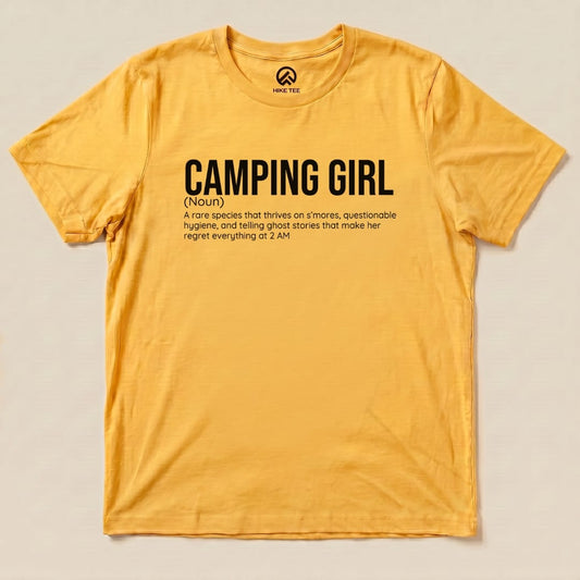 Hike Tee T-Shirt Gold / S Camping  Girl Definition Shirt