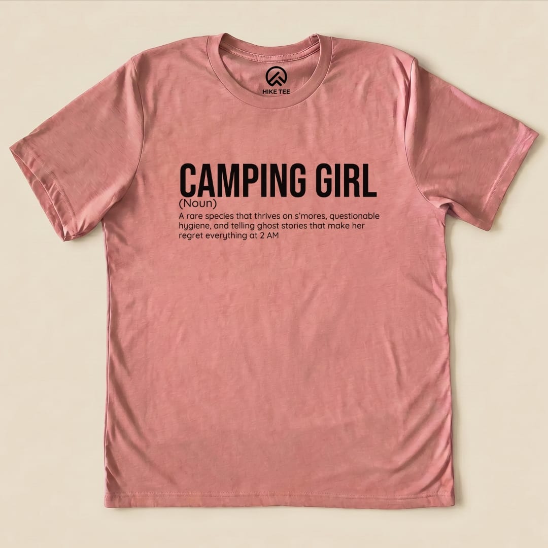 Hike Tee T-Shirt Heather Mauve / S Camping  Girl Definition Shirt