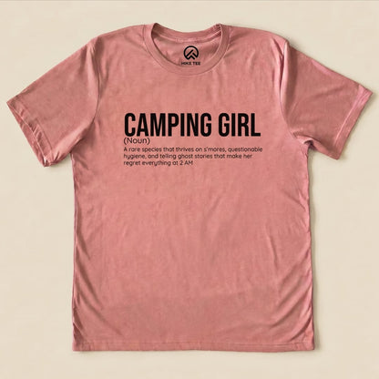Hike Tee T-Shirt Heather Mauve / S Camping  Girl Definition Shirt