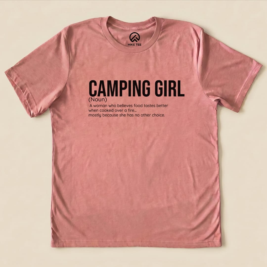 Hike Tee T-Shirt Heather Mauve / S Camping Girl Definition Shirt