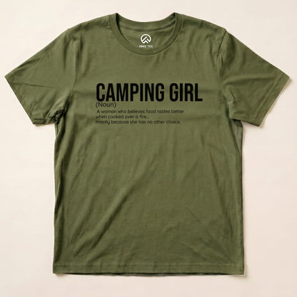 Hike Tee T-Shirt Military Green / S Camping Girl Definition Shirt