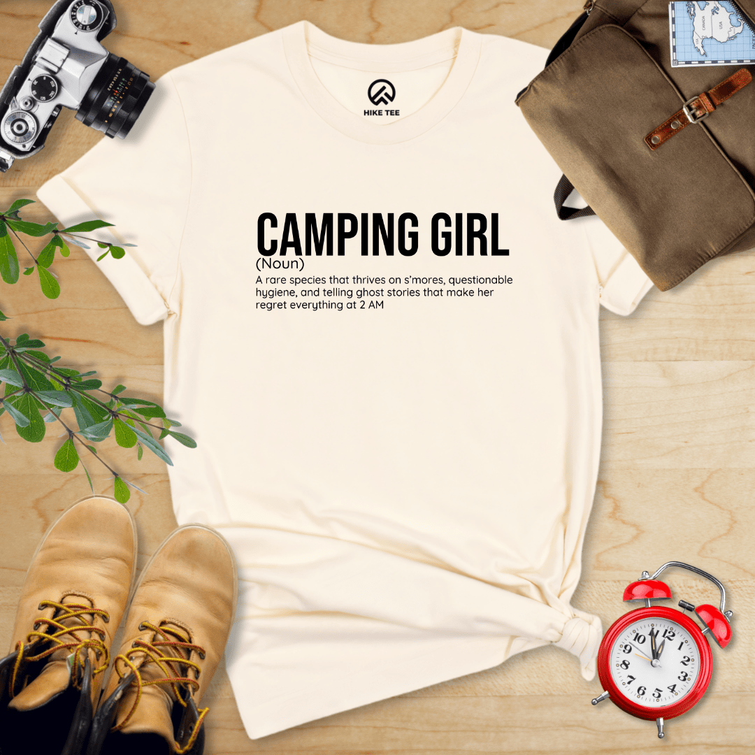 Hike Tee T-Shirt Natural / S Camping  Girl Definition Shirt