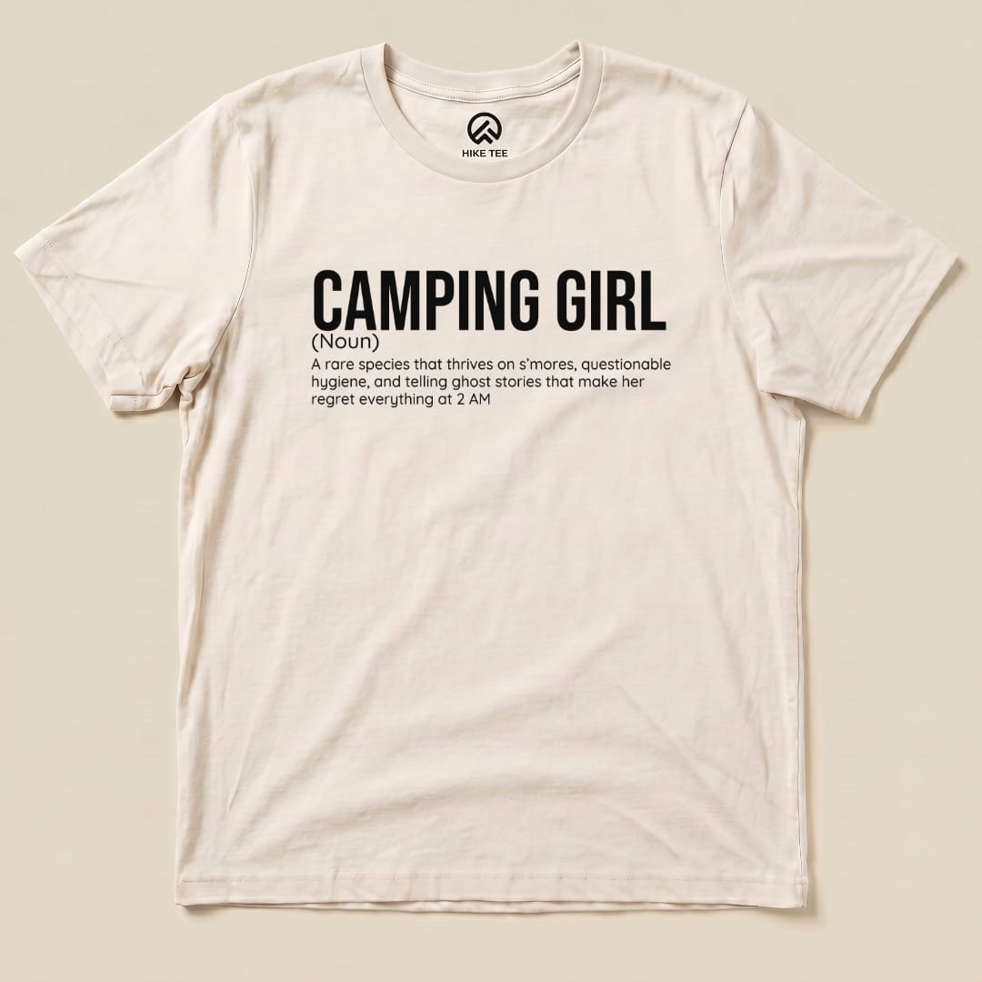 Hike Tee T-Shirt Natural / S Camping  Girl Definition Shirt