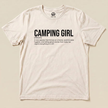 Hike Tee T-Shirt Natural / S Camping  Girl Definition Shirt