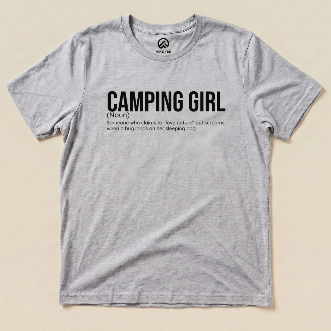 Hike Tee T-Shirt Athletic Heather / S Camping Girl Definition