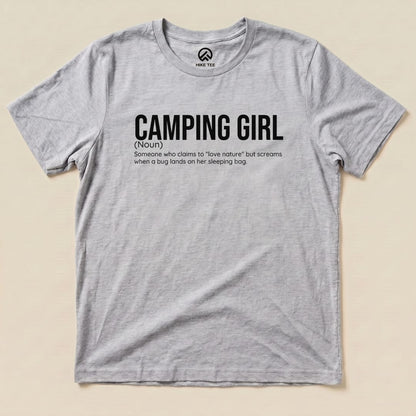 Hike Tee T-Shirt Athletic Heather / S Camping Girl Definition