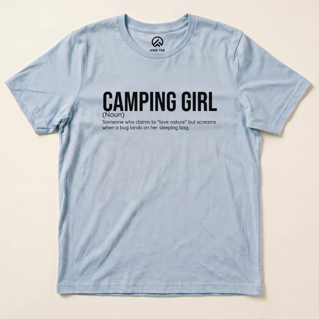 Hike Tee T-Shirt Baby Blue / S Camping Girl Definition