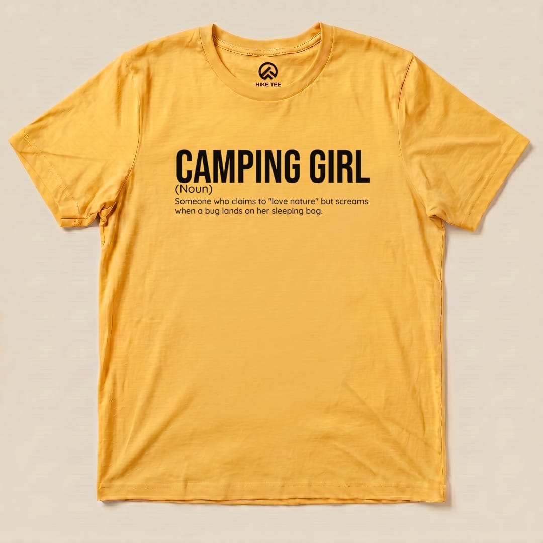 Hike Tee T-Shirt Gold / S Camping Girl Definition