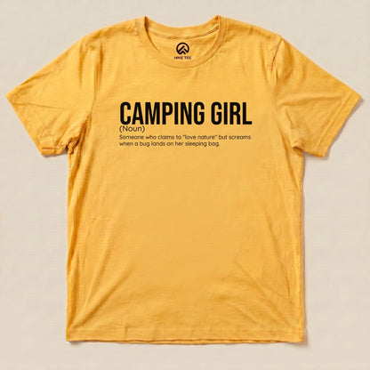 Hike Tee T-Shirt Gold / S Camping Girl Definition