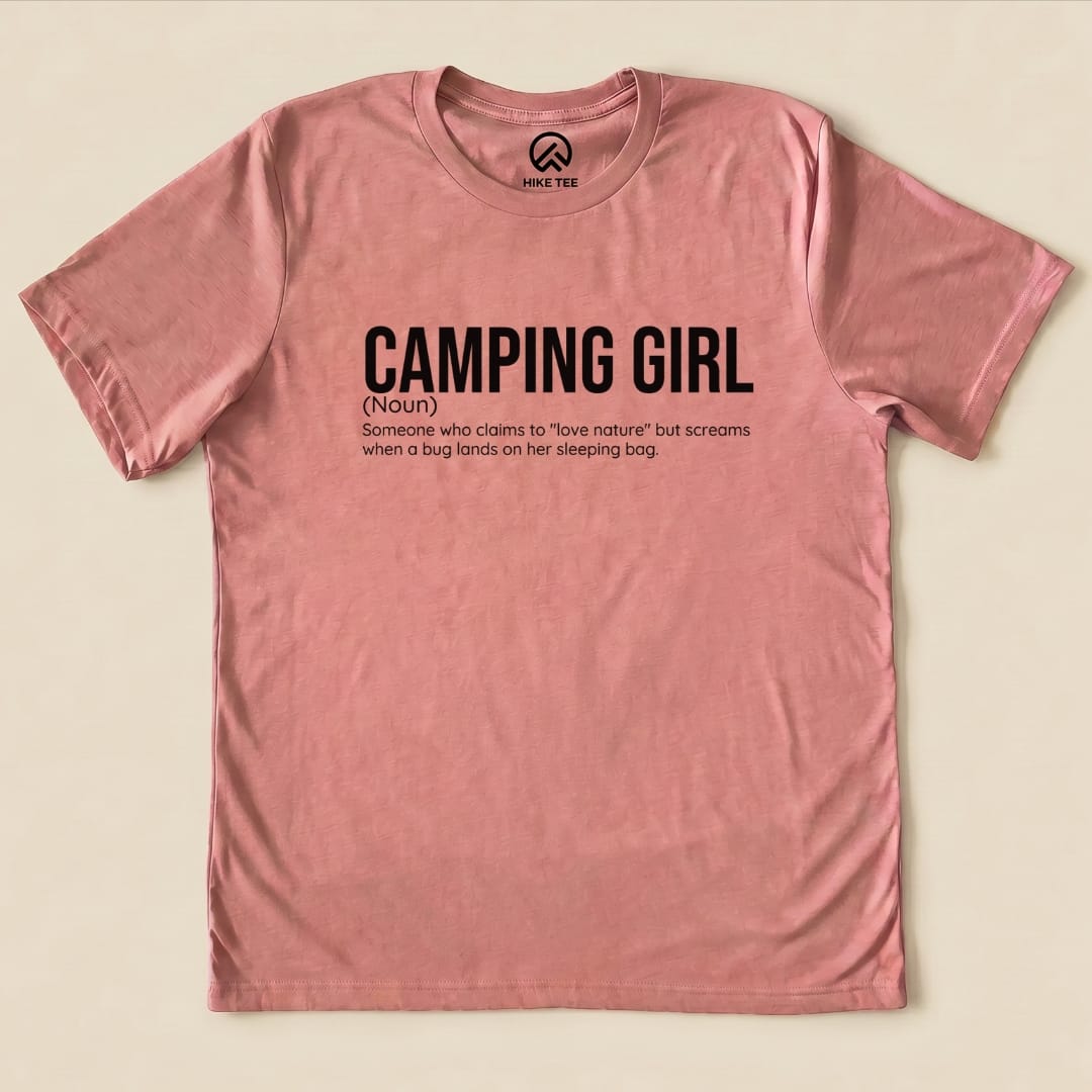 Hike Tee T-Shirt Heather Mauve / S Camping Girl Definition