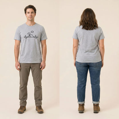 Camping Heart Rate Shirt Hike Tee T-Shirt