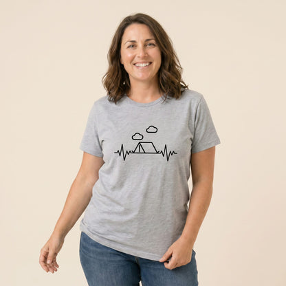 Camping Heart Rate Shirt Hike Tee T-Shirt
