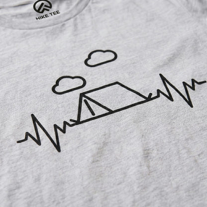 Camping Heart Rate Shirt Hike Tee T-Shirt