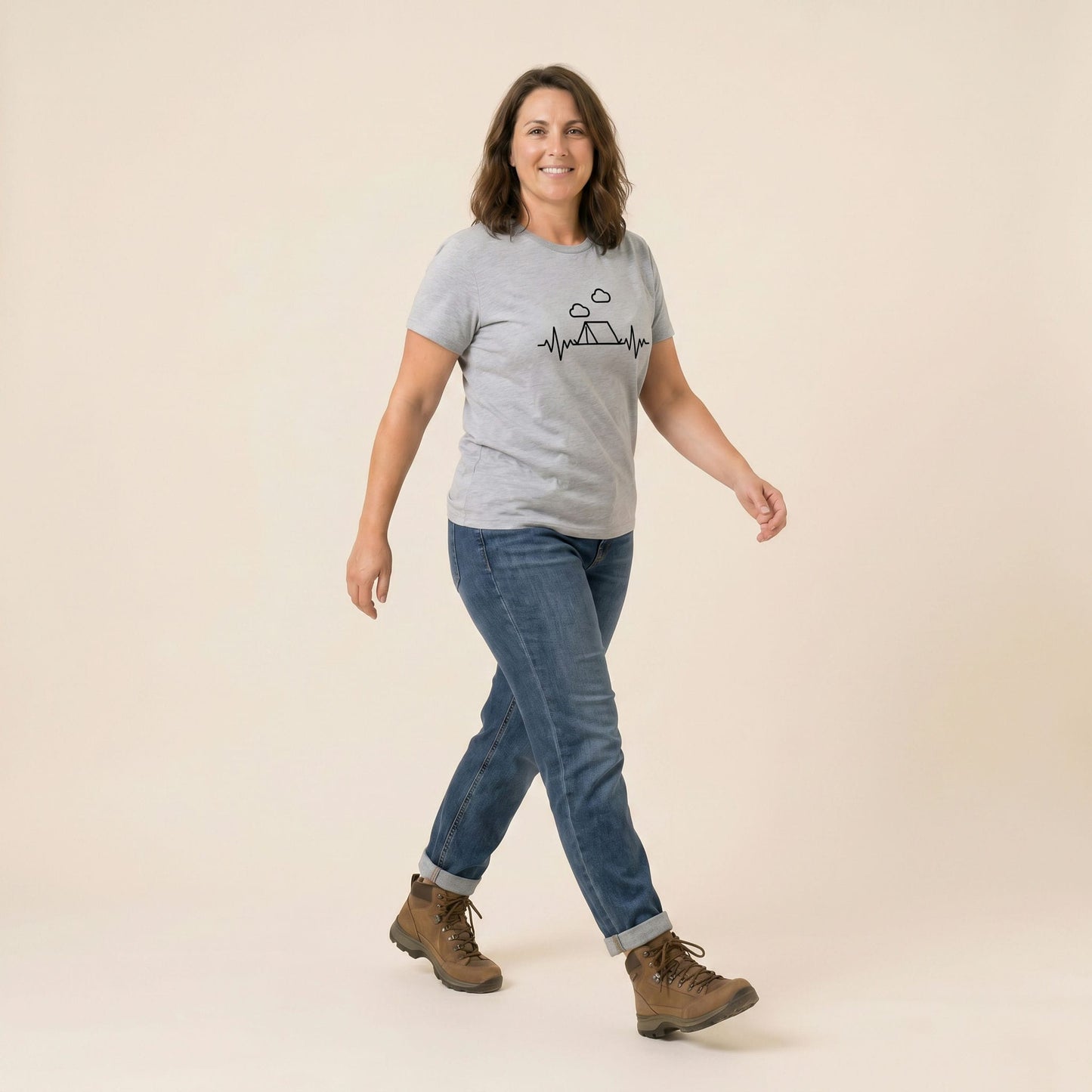 Camping Heart Rate Shirt Hike Tee T-Shirt