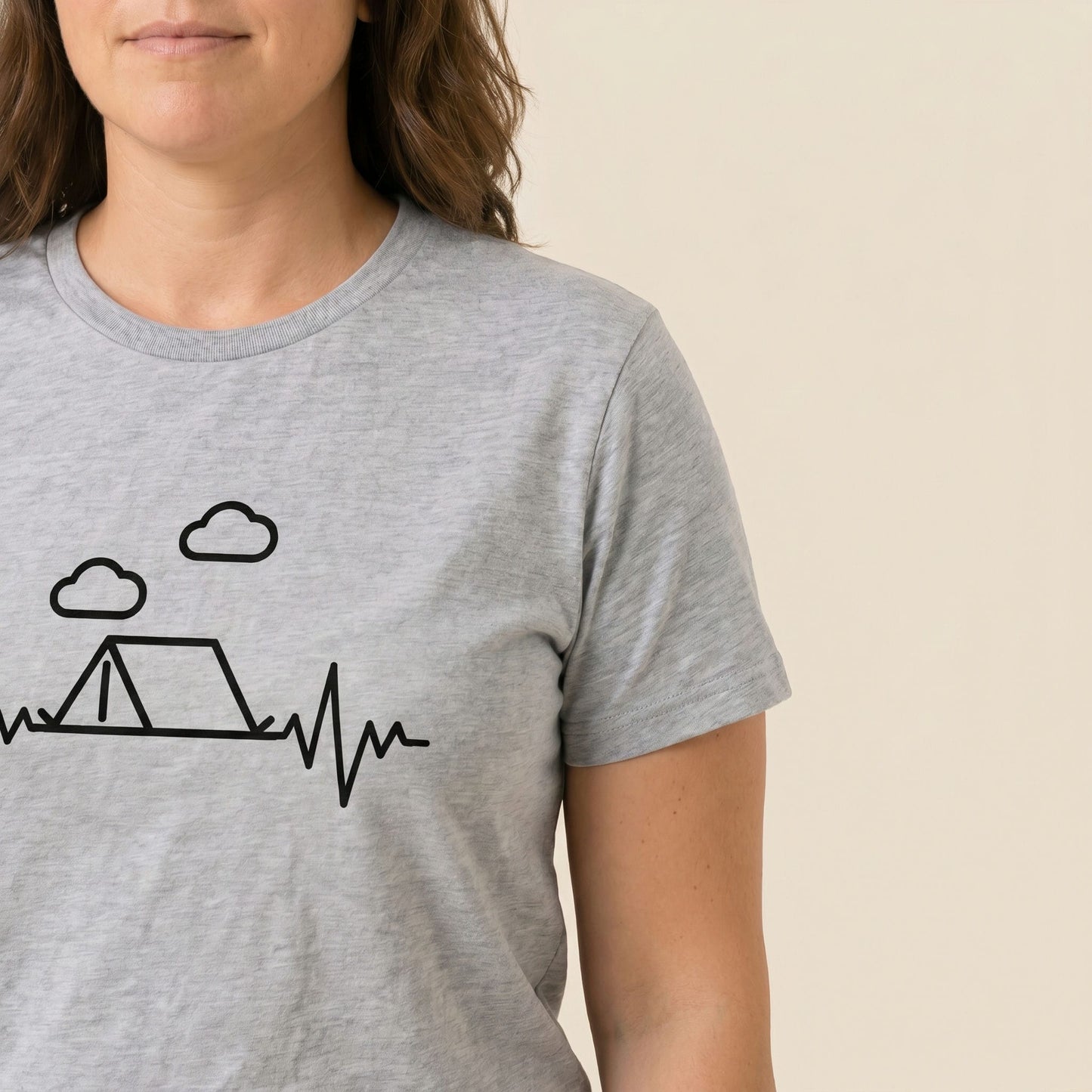Camping Heart Rate Shirt Hike Tee T-Shirt