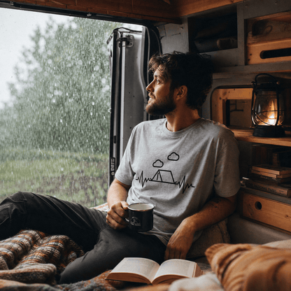Camping Heart Rate Shirt Hike Tee T-Shirt