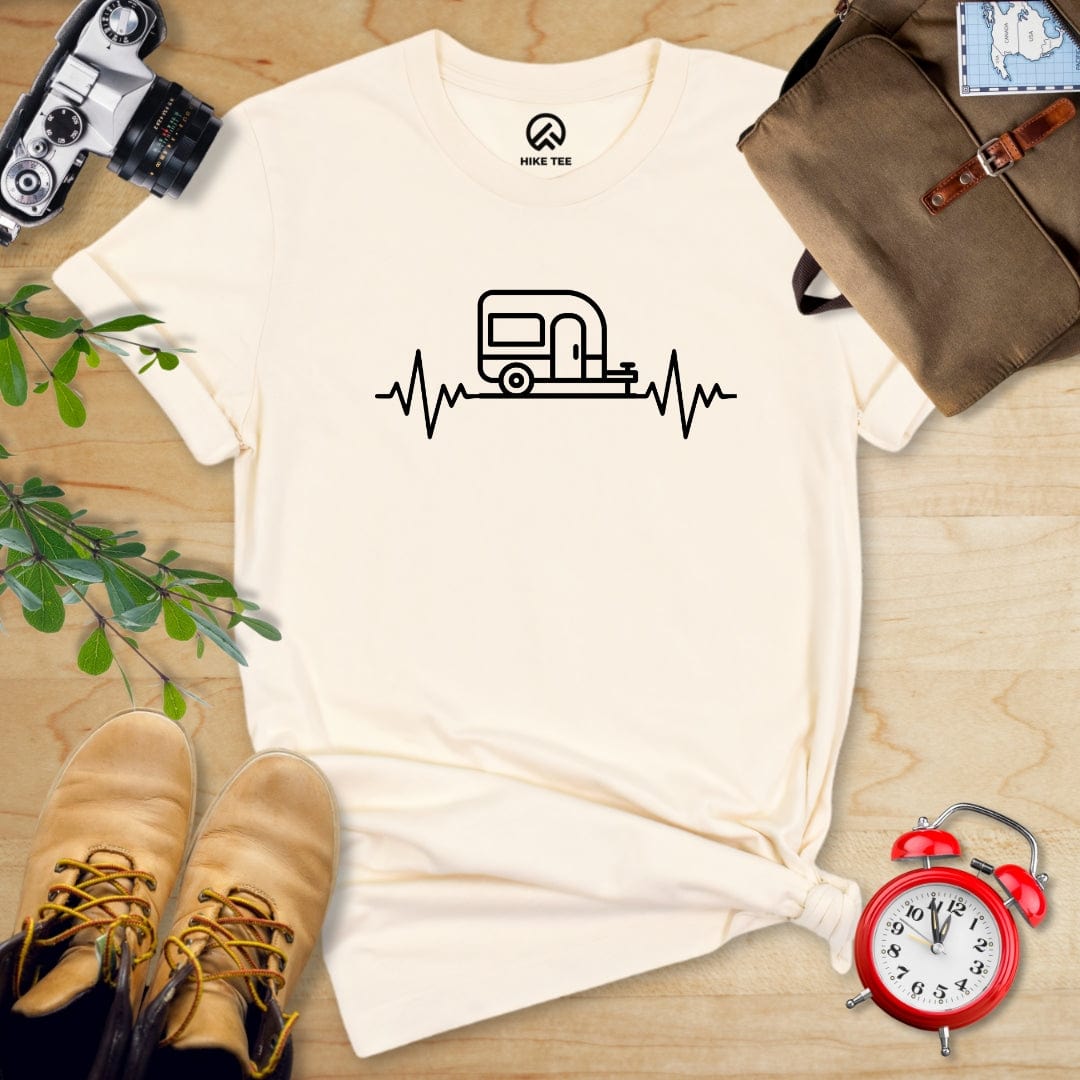 Hike Tee T-Shirt Natural / S Camping Heart Rate Shirt