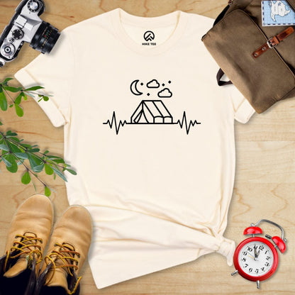 Hike Tee T-Shirt Natural / S Camping Heart Rate Shirt