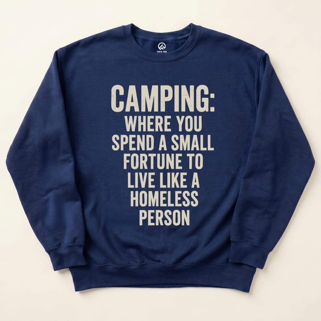 Camping Homeless Sweatshirt in Navy