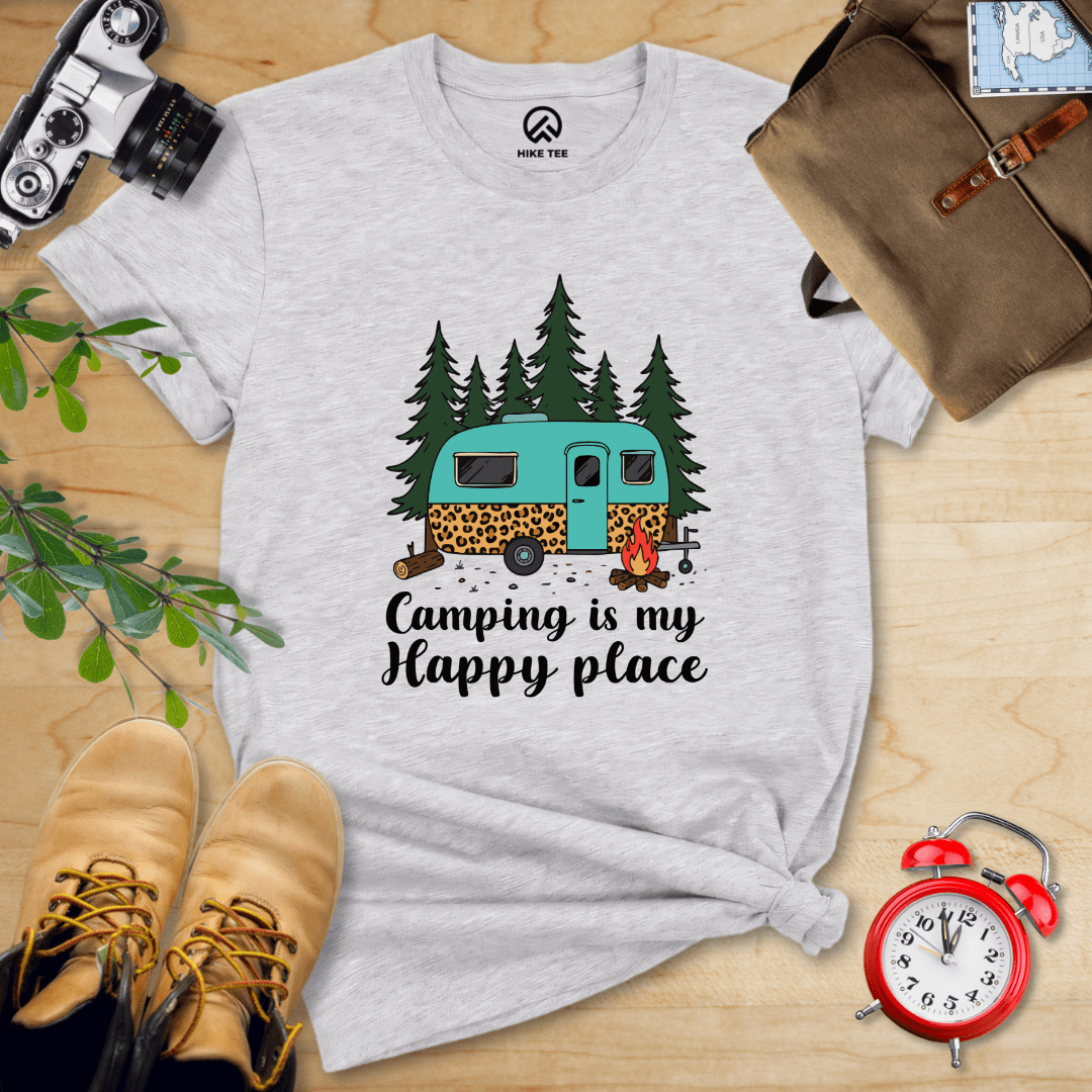 Hike Tee T-Shirt Athletic Heather / S Camping is my Happy Place Shirt