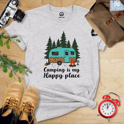 Hike Tee T-Shirt Athletic Heather / S Camping is my Happy Place Shirt