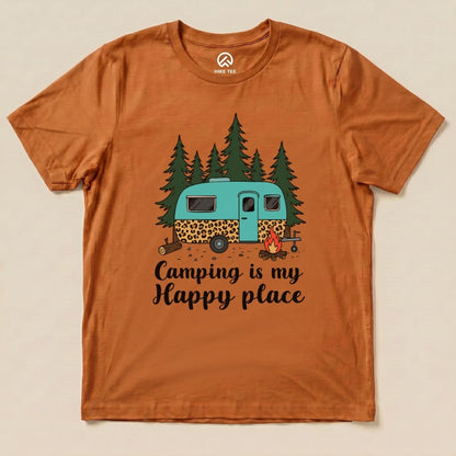 Camping is my Happy Place Shirt Hike Tee T-Shirt Autumn / S