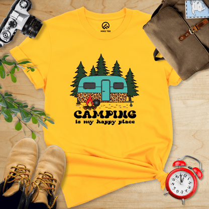 Hike Tee T-Shirt Gold / S Camping is My Happy Place Shirt