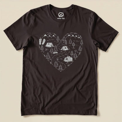 Hike Tee T-Shirt Brown / S Camping Lover Shirt