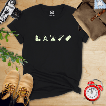 Hike Tee T-Shirt Black / S Camping Mini Shirt