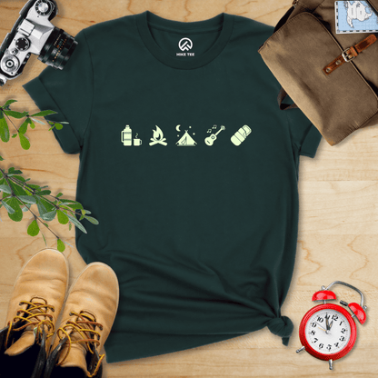 Hike Tee T-Shirt Forest / S Camping Mini Shirt