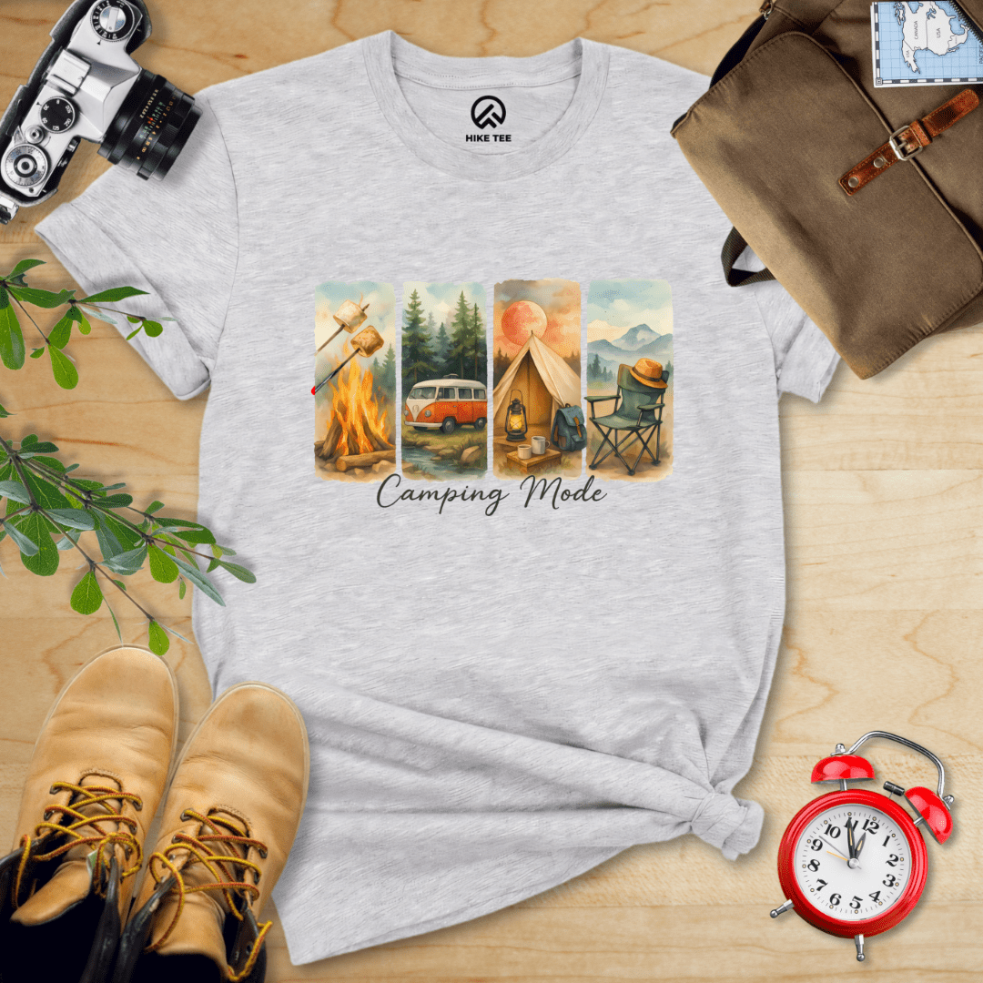 Hike Tee T-Shirt Athletic Heather / S Camping Mode Shirt
