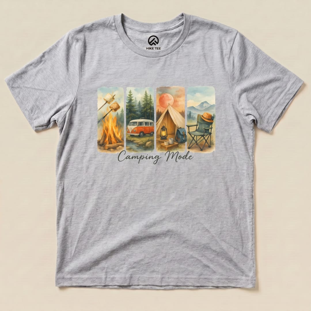 Camping Mode Shirt Hike Tee T-Shirt Athletic Heather / S