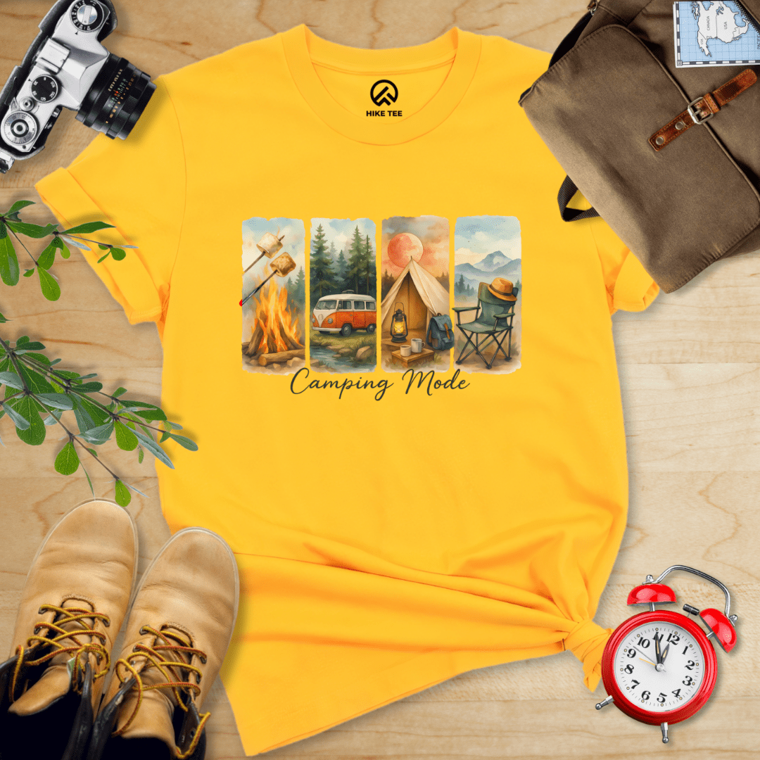 Hike Tee T-Shirt Gold / S Camping Mode Shirt