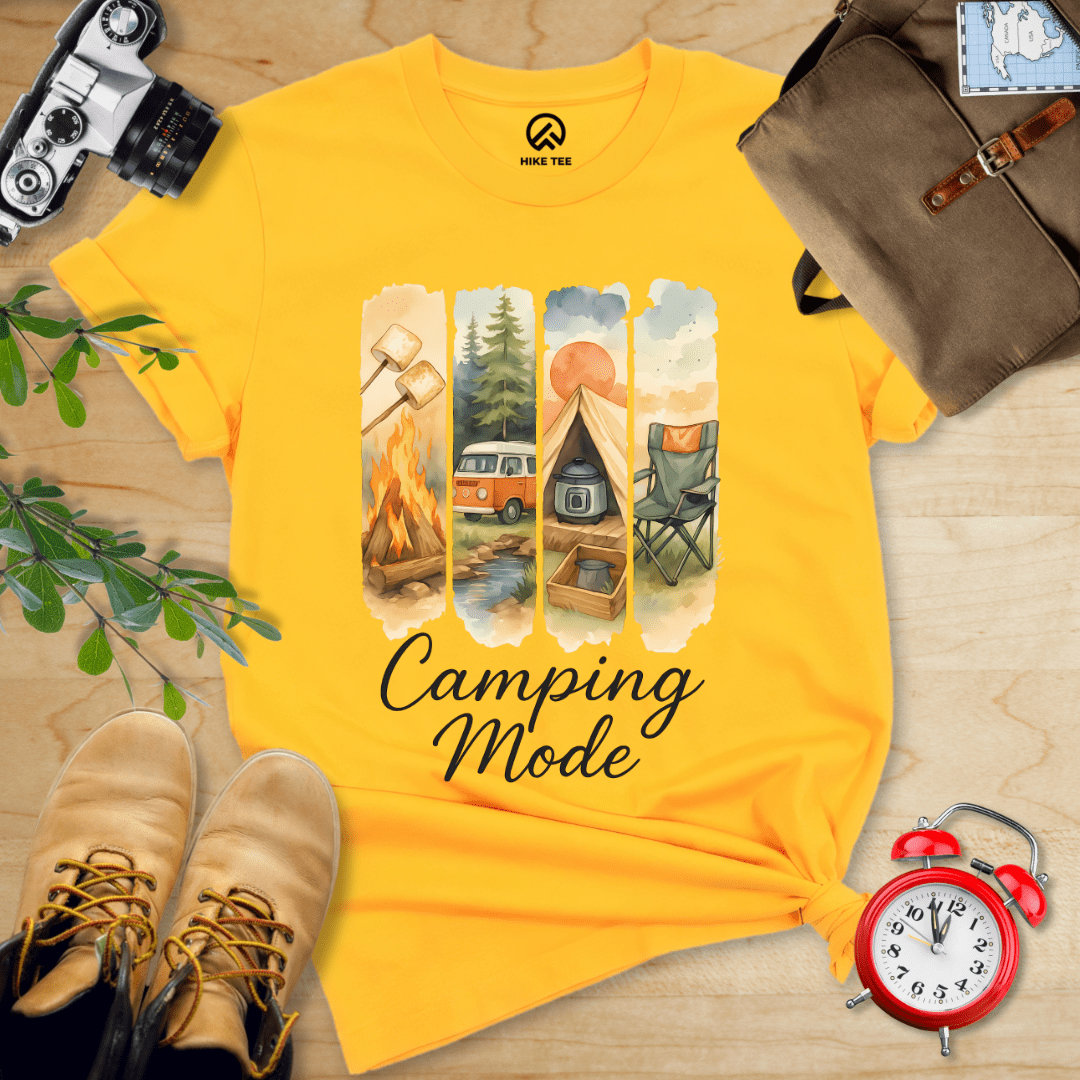 Hike Tee T-Shirt Gold / S Camping Mode Shirt