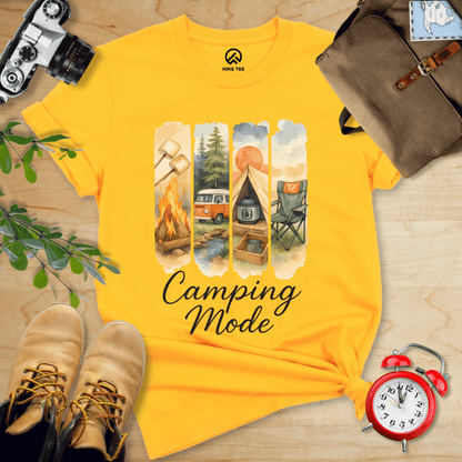 Hike Tee T-Shirt Gold / S Camping Mode Shirt